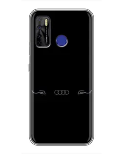 Чехол для TECNO Camon 15 Air с картинкой «Audi — световой подпись»