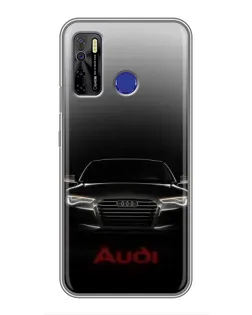Чехол для TECNO Camon 15 Air с картинкой «Audi — градиентный контур»