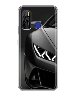 Чохол для TECNO Camon 15 Air з картинкою «Lamborghini фари деталізація»
