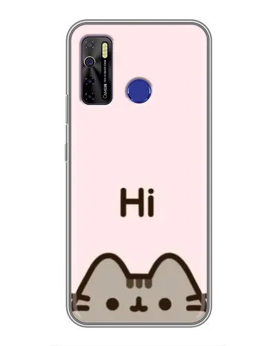 Чехол для TECNO Camon 15 Air с картинкой «Пушин говорит Hi»