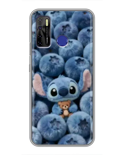 Чехол для TECNO Camon 15 Air с картинкой «Стич и голубика»