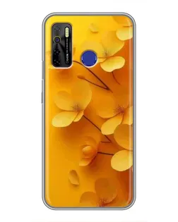 Чохол для TECNO Camon 15 Air з картинкою «Золоті пелюстки»