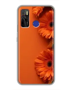 Чохол для TECNO Camon 15 Air з картинкою «Помаранчеві гербери»