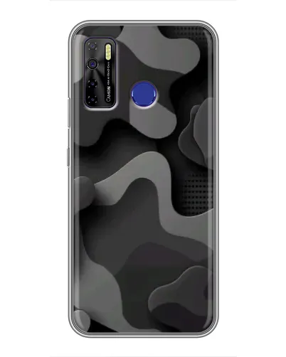 Чохол для TECNO Camon 15 Air з картинкою «Темний абстрактний камуфляж»