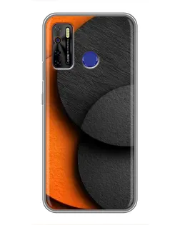 Чохол для TECNO Camon 15 Air з картинкою «Геометрія помаранчевих кіл»