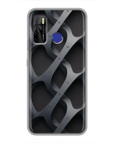 Чохол для TECNO Camon 15 Air з картинкою «Об'ємне сіре плетіння»
