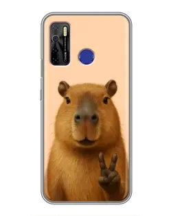 Чехол для TECNO Camon 15 Air с картинкой «Капибара виктория» Чехол для TECNO Camon 15 Air с картинкой «Капибара виктория»