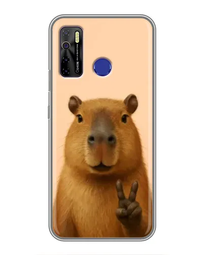 Чехол для TECNO Camon 15 Air с картинкой «Капибара виктория»