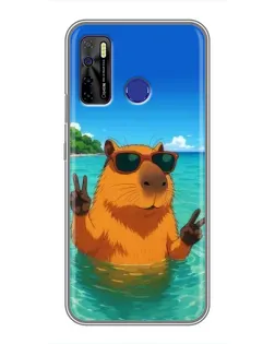 Чехол для TECNO Camon 15 Air с картинкой «Морская капибара» Чехол для TECNO Camon 15 Air с картинкой «Морская капибара»