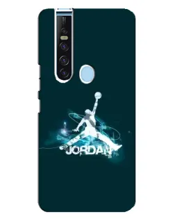Чехол для TECNO Camon 15 Pro с картинкой «Jordan Blue Fire»