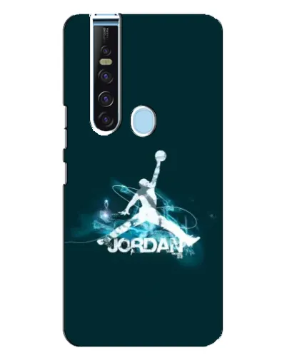 Чехол для TECNO Camon 15 Pro с картинкой «Jordan Blue Fire»