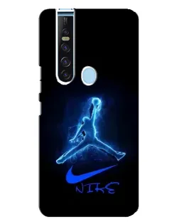 Чехол для TECNO Camon 15 Pro с картинкой «Jordan Neon Blue»