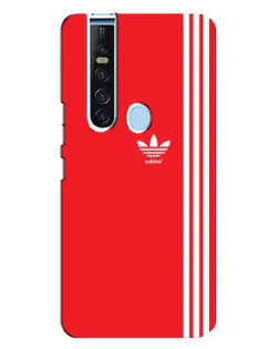 Чехол для TECNO Camon 15 Pro с картинкой «Красный минимализм Adidas»
