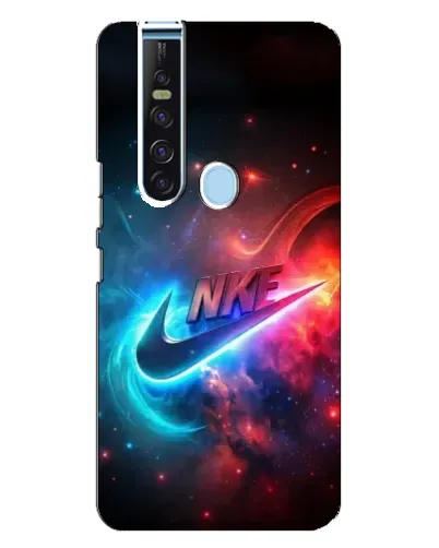Чехол для TECNO Camon 15 Pro с картинкой «Огненный логотип Nike»