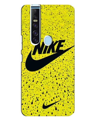 Чехол для TECNO Camon 15 Pro с картинкой «Желтый текстурный Nike»