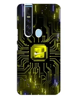 Чехол для TECNO Camon 15 Pro с картинкой «Nike — золотая искра»