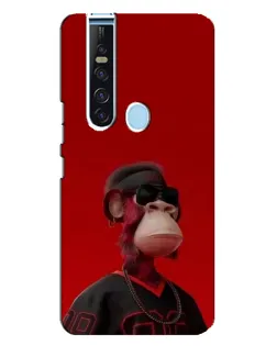 Чехол для TECNO Camon 15 Pro с картинкой «Bored Ape в красном»