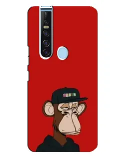Чехол для TECNO Camon 15 Pro с картинкой «Bored Ape — красный фон»