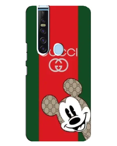 Чехол для TECNO Camon 15 Pro с картинкой «Gucci — полосы и Микки»