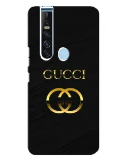 Чехол для TECNO Camon 15 Pro с картинкой «Золотой логотип Gucci»