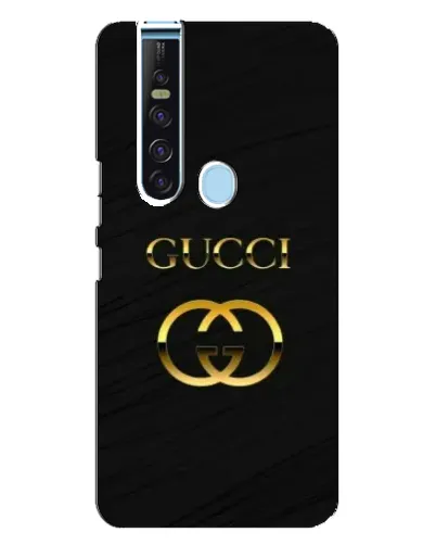 Чехол для TECNO Camon 15 Pro с картинкой «Золотой логотип Gucci»