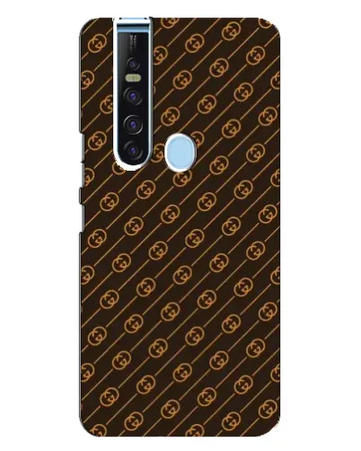 Чехол для TECNO Camon 15 Pro с картинкой «Gucci — золотые диагонали»