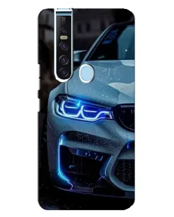 Чехол для TECNO Camon 15 Pro с картинкой «Взгляд BMW с синими фарами»