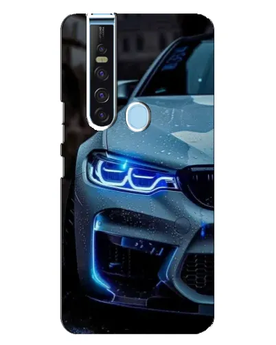 Чехол для TECNO Camon 15 Pro с картинкой «Взгляд BMW с синими фарами»