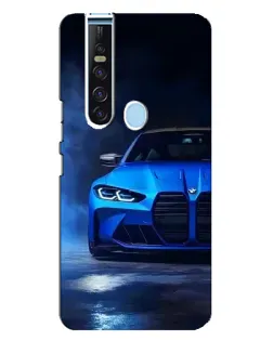 Чехол для TECNO Camon 15 Pro с картинкой «Голубая BMW M4»