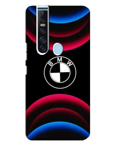 Чехол для TECNO Camon 15 Pro с картинкой «Логотип BMW и неоновые дуги»