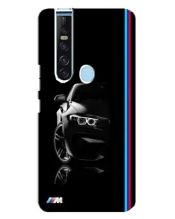 Чехол для TECNO Camon 15 Pro с картинкой «Силуэт BMW в темноте»