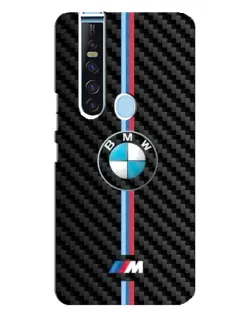 Чехол для TECNO Camon 15 Pro с картинкой «Эмблема BMW и карбон»