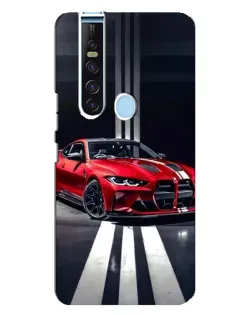 Чехол для TECNO Camon 15 Pro с картинкой «Красная BMW на дороге»