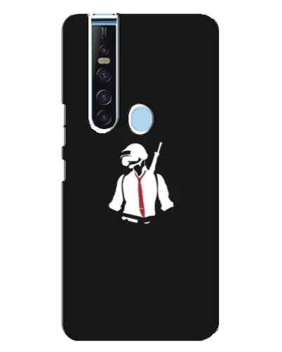 Чехол для TECNO Camon 15 Pro с картинкой «PUBG — силуэт воина»