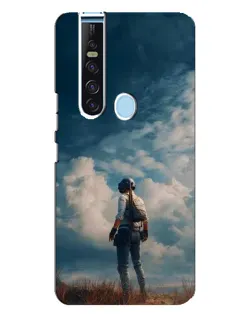 Чехол для TECNO Camon 15 Pro с картинкой «Герой PUBG на скале»