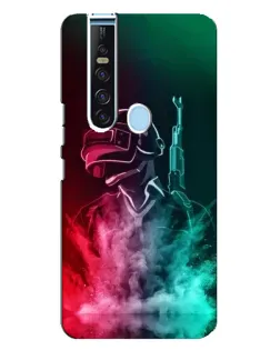 Чехол для TECNO Camon 15 Pro с картинкой «PUBG — огненный воин»