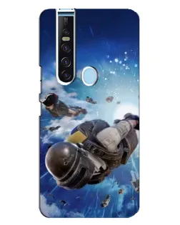 Чехол для TECNO Camon 15 Pro с картинкой «Десант PUBG — прыжок»