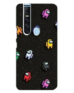 Чохол для TECNO Camon 15 Pro з картинкою «Космічний патерн Among Us»