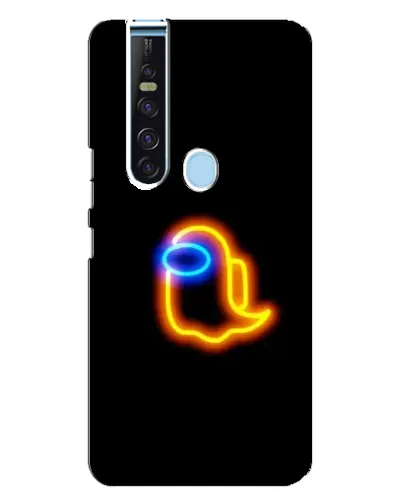 Чехол для TECNO Camon 15 Pro с картинкой «Among Us неоновое сияние»