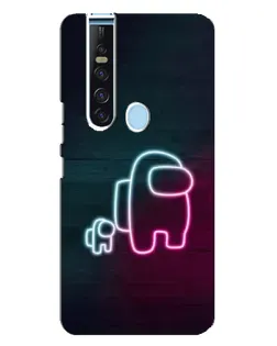 Чехол для TECNO Camon 15 Pro с картинкой «Among Us неон-арт»