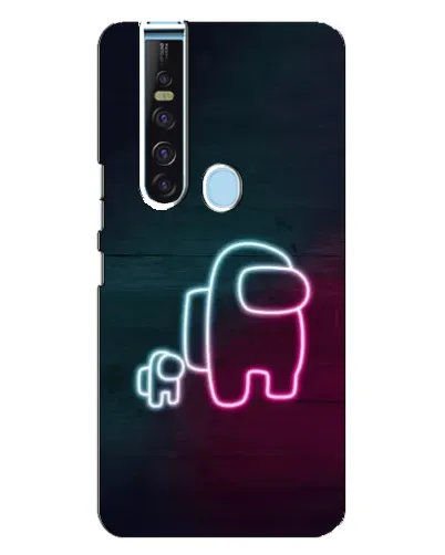 Чехол для TECNO Camon 15 Pro с картинкой «Among Us неон-арт»
