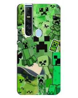 Чохол для TECNO Camon 15 Pro з картинкою «Кріпери Minecraft»