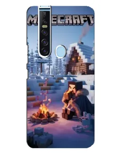 Чохол для TECNO Camon 15 Pro з картинкою «Зимовий Minecraft»
