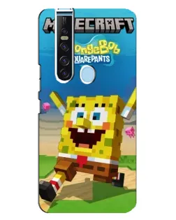 Чохол для TECNO Camon 15 Pro з картинкою «Губка Боб Minecraft» Чохол для TECNO Camon 15 Pro з картинкою «Губка Боб Minecraft»