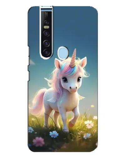Чехол для TECNO Camon 15 Pro с картинкой «Единорог на поляне»