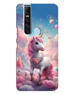 Чехол для TECNO Camon 15 Pro с картинкой «Единорог среди облаков»