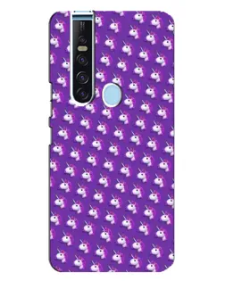 Чехол для TECNO Camon 15 Pro с картинкой «Единороги на фиолетовом»