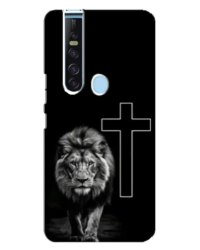 Чехол для TECNO Camon 15 Pro с картинкой «Лев и Крест»