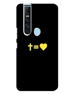 Чехол для TECNO Camon 15 Pro с картинкой «Сердце и Крест»