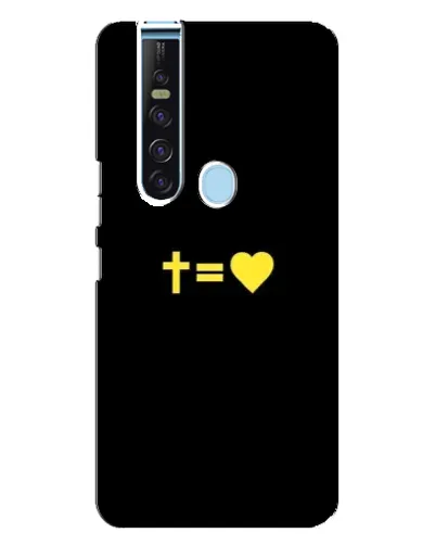 Чехол для TECNO Camon 15 Pro с картинкой «Сердце и Крест»